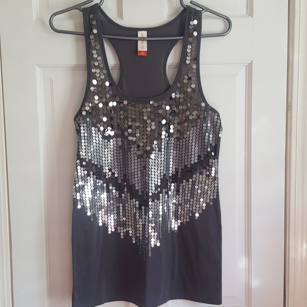 No Boundaries Sequin Tank Top